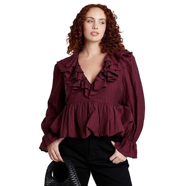 Блузка с рюшами для женщин plus size Eloquii
Блузка с рюшами для женщин plus size Eloquii