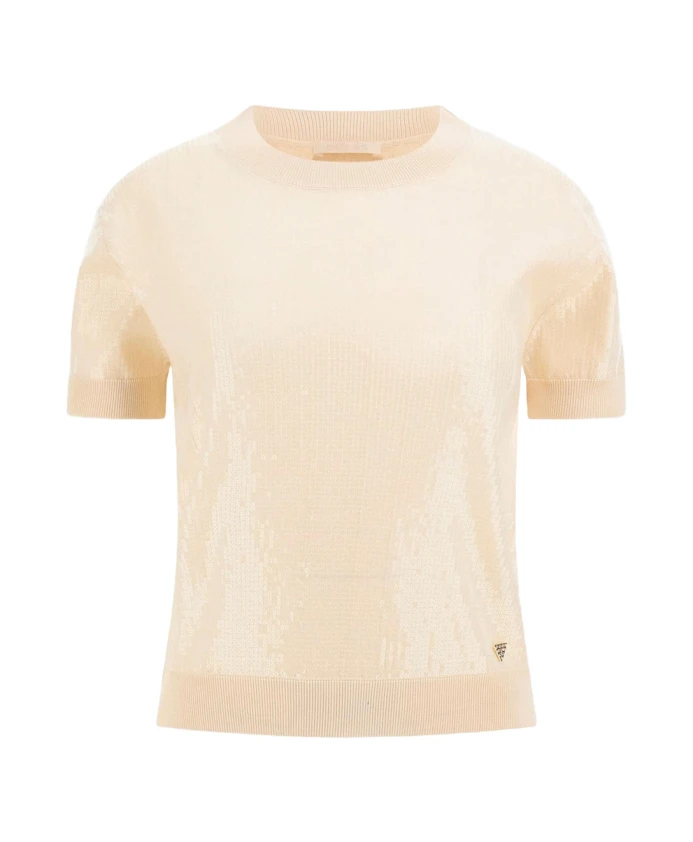 Свитер с короткими рукавами и пайетками для женщин Guess, бежевый
Свитер с короткими рукавами и пайетками для женщин Guess, бежевый