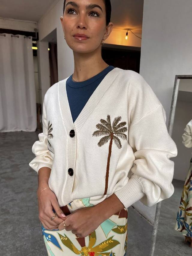 Кардиган с культовыми мотивами Never Fully Dressed, кремовый/разноцветный
Кардиган с культовыми мотивами Never Fully Dressed, кремовый/разноцветный