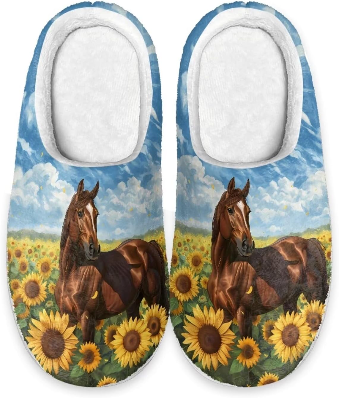 Тапочки для дома Forchrinse с американским флагом для мужчин и женщин, мягкие и комфортные, теплые тапочки на осень и зиму, легкие, на скользящей подошве, Horse Sunflower
Тапочки для дома Forchrinse с американским флагом для мужчин и женщин, мягкие и комфортные, теплые тапочки на осень и зиму, легкие, на скользящей подошве, Horse Sunflower