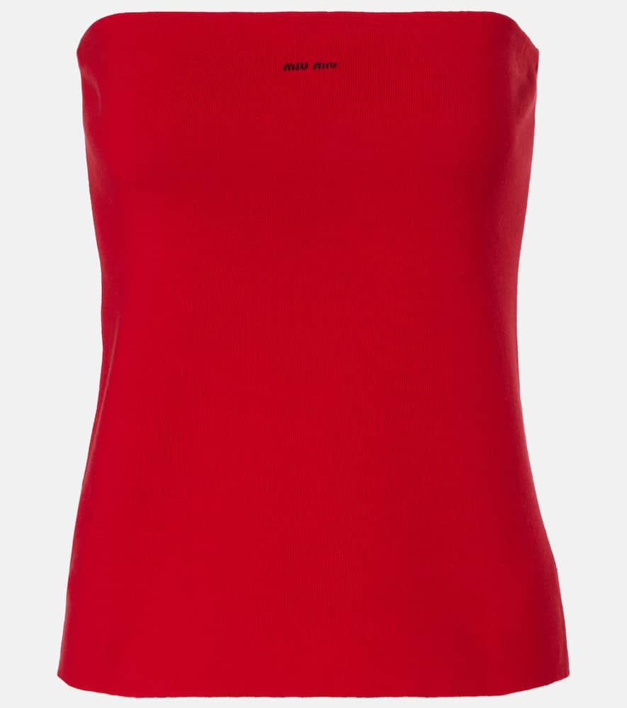 Хлопковый топ-бюстье Miu Miu
Хлопковый топ-бюстье Miu Miu