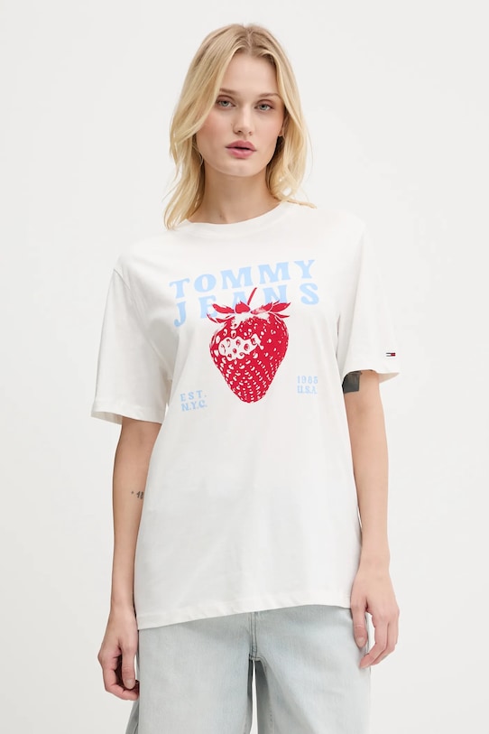 Хлопковая футболка Tommy Jeans, белый
Хлопковая футболка Tommy Jeans, белый