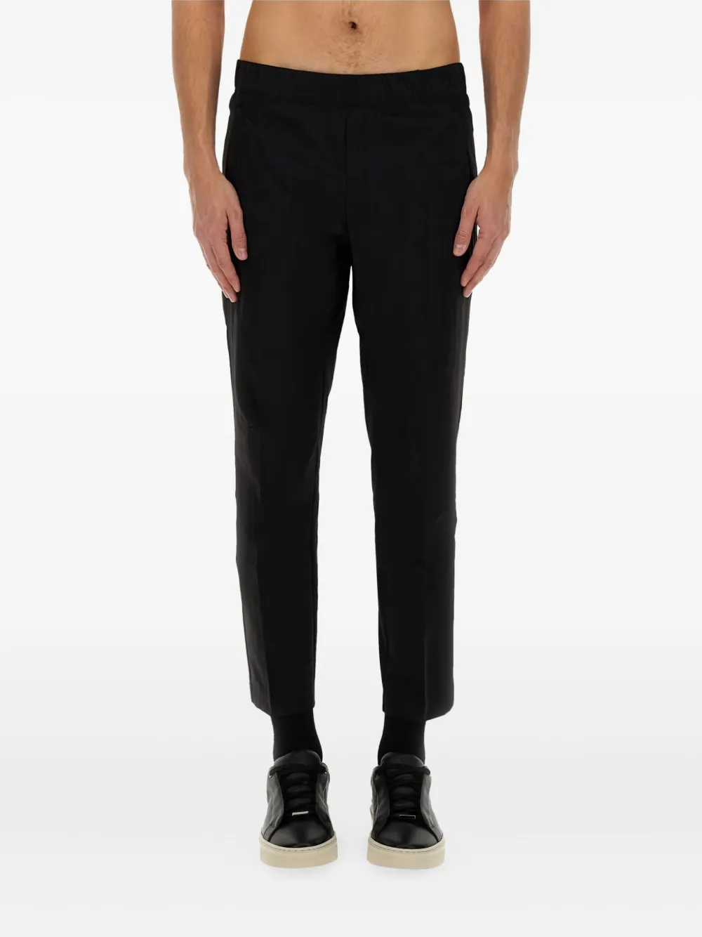 Прямые брюки с эластичным поясом BOSS, черный
Прямые брюки с эластичным поясом BOSS, черный