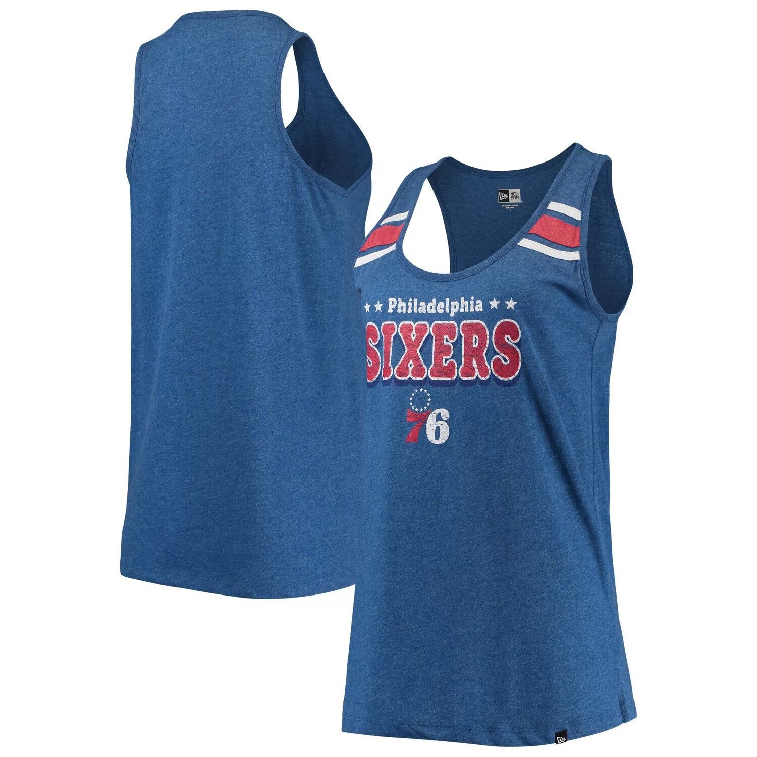 Женская майка New Era Heathered Royal Philadelphia 76ers с круглым вырезом и открытой спиной New Era
Женская майка New Era Heathered Royal Philadelphia 76ers с круглым вырезом и открытой спиной New Era