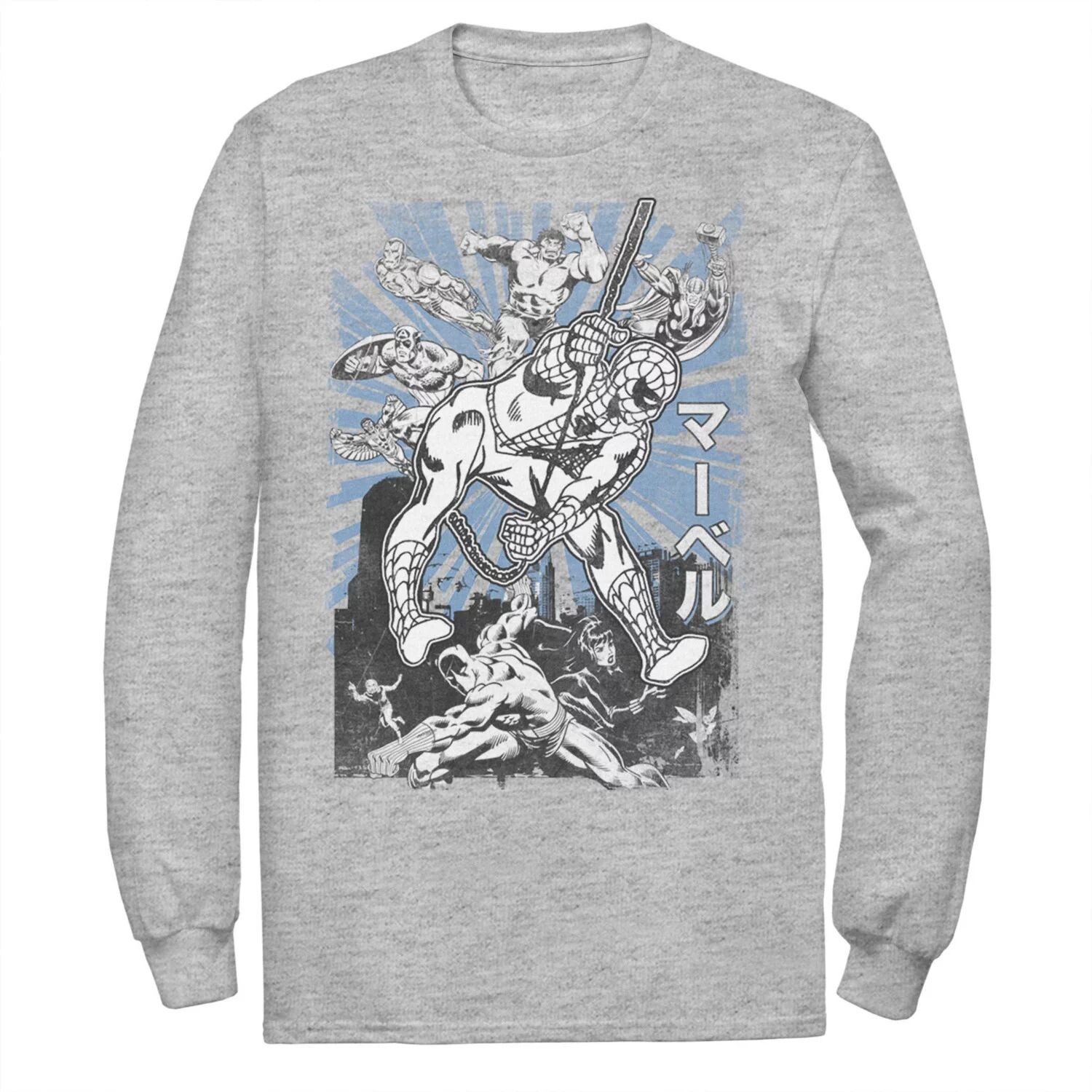 Мужская футболка с кандзи «Мстители», «Человек-паук», групповая съемка Marvel
Мужская футболка с кандзи «Мстители», «Человек-паук», групповая съемка Marvel