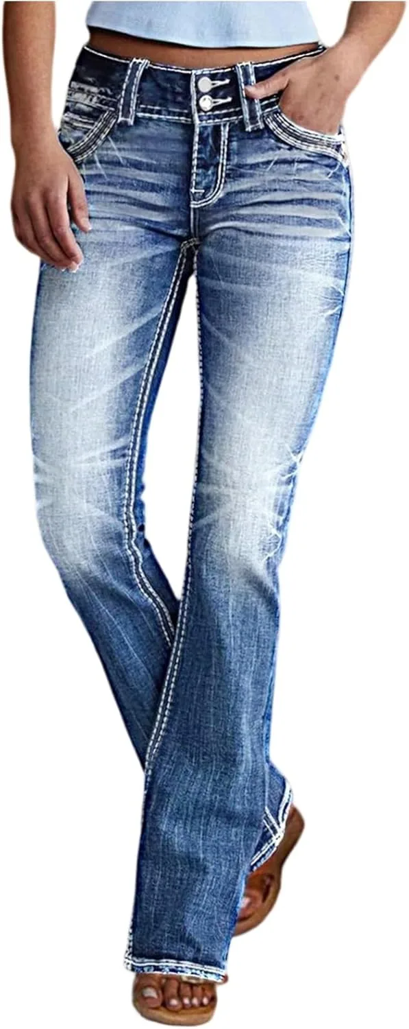 Джинсы Bell Bottom для женщин Mid Rise Straight Leg Flare HswsEJ
Джинсы Bell Bottom для женщин Mid Rise Straight Leg Flare HswsEJ