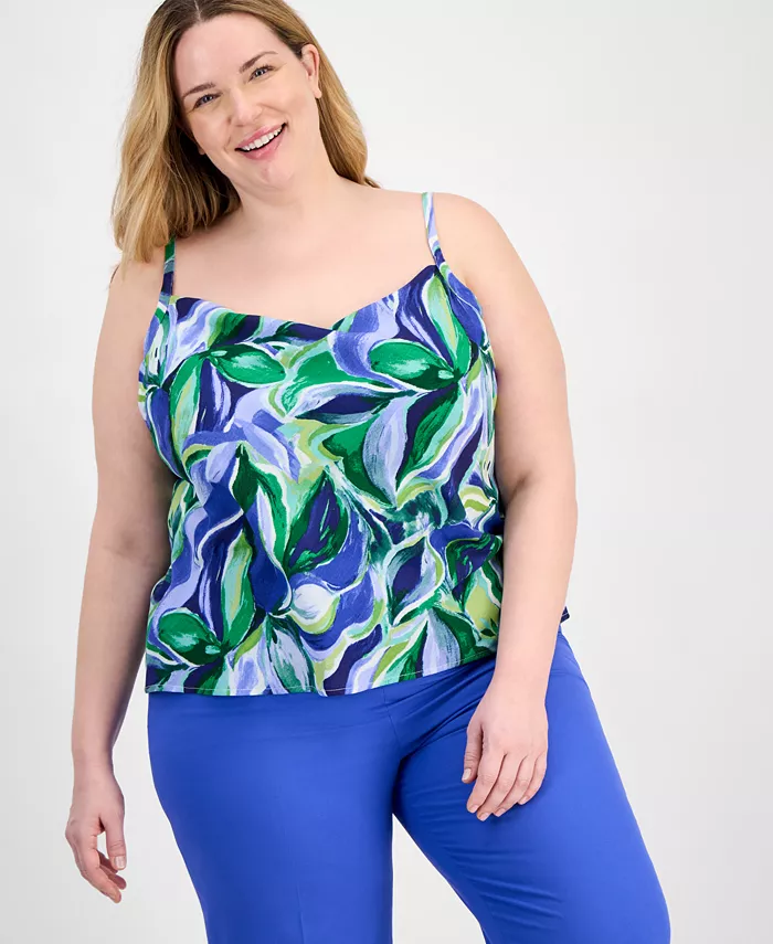 Майка больших размеров с принтом Tahari ASL, синий
Майка больших размеров с принтом Tahari ASL, синий