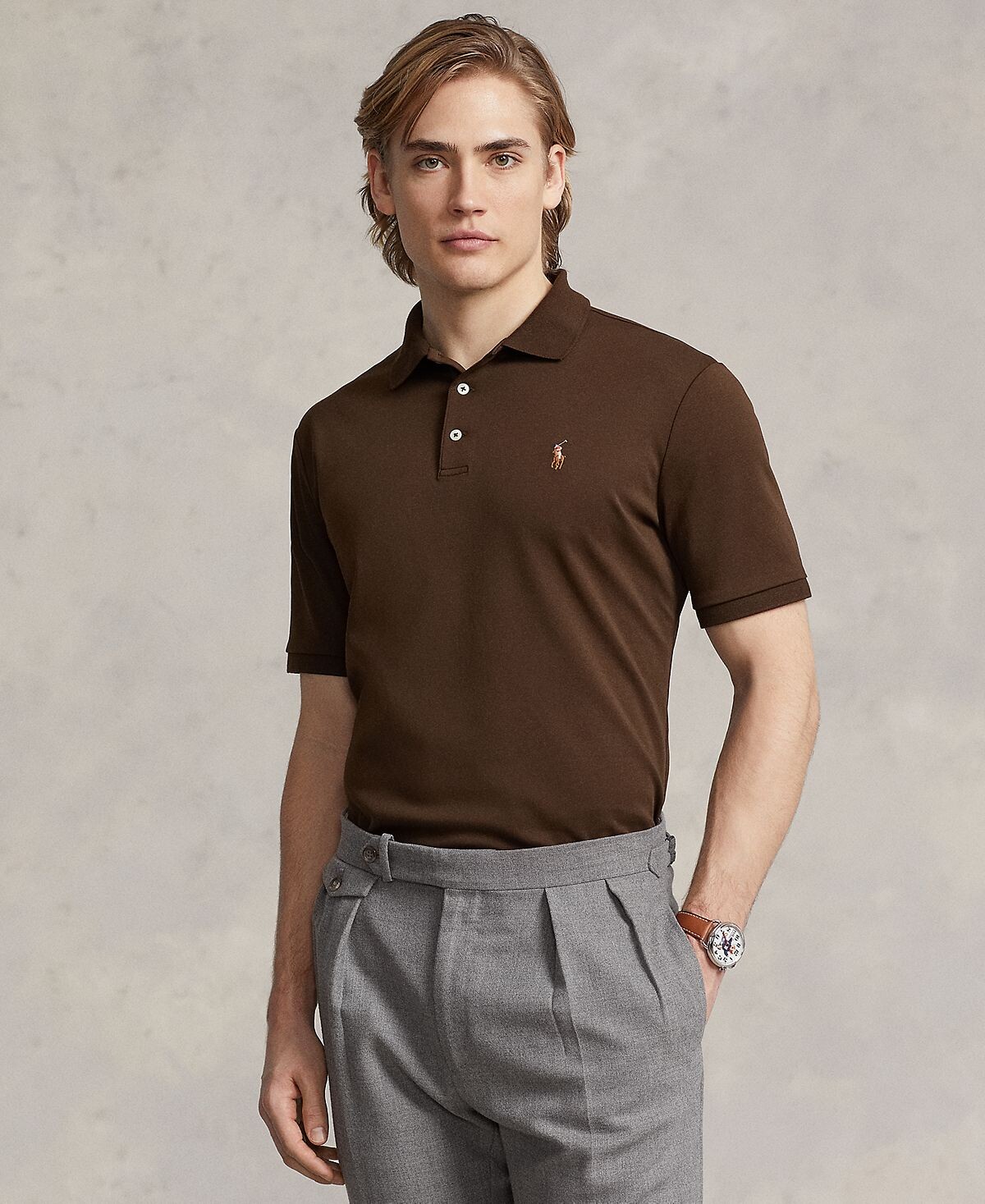 Мужская рубашка-поло классического кроя из мягкого хлопка Polo Ralph Lauren
Мужская рубашка-поло классического кроя из мягкого хлопка Polo Ralph Lauren