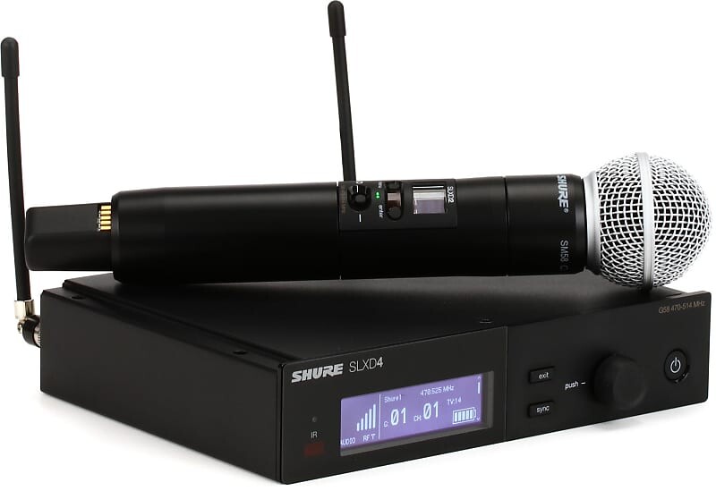 Микрофон Shure SLXD24/SM58-G58
Микрофон Shure SLXD24/SM58-G58