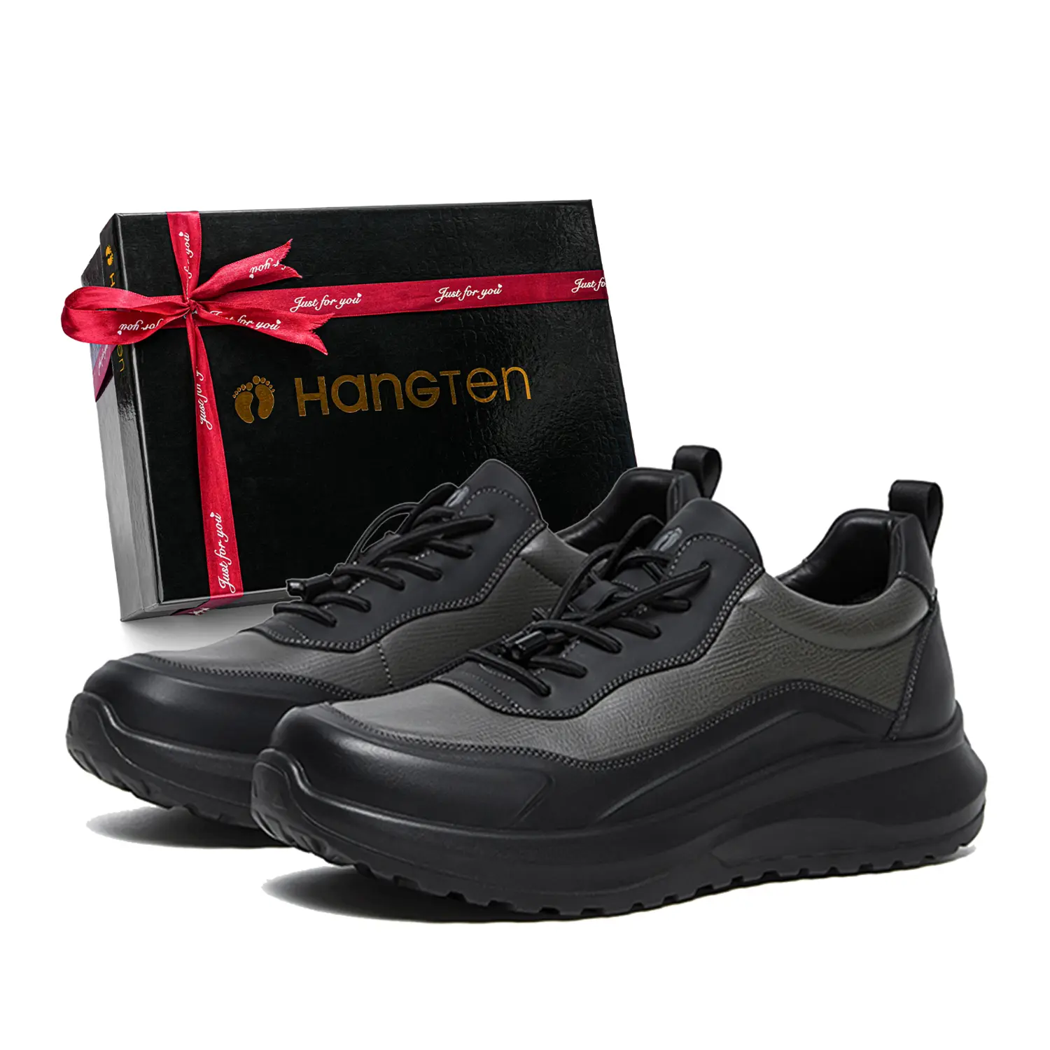 HANG TEN Мужские низкие кеды серо-черные, цвет Gray Sauce Black 
HANG TEN Мужские низкие кеды серо-черные, цвет Gray Sauce Black