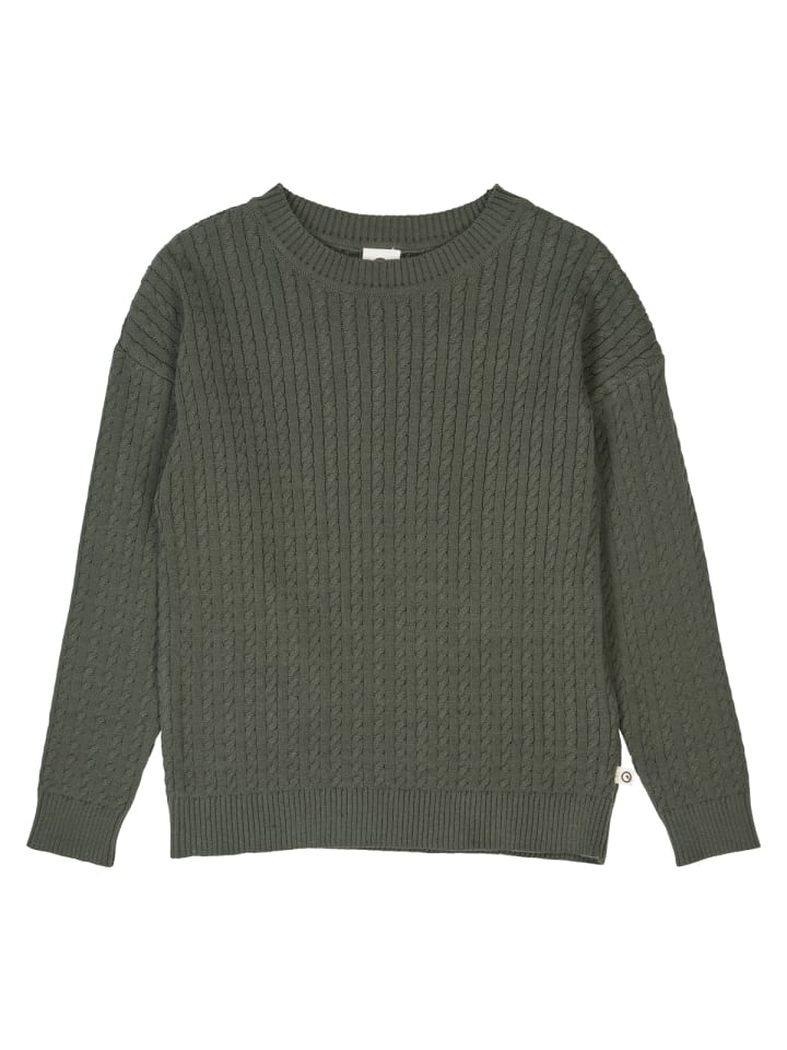 Темно-зеленый вязаный свитер müsli
Темно-зеленый вязаный свитер müsli