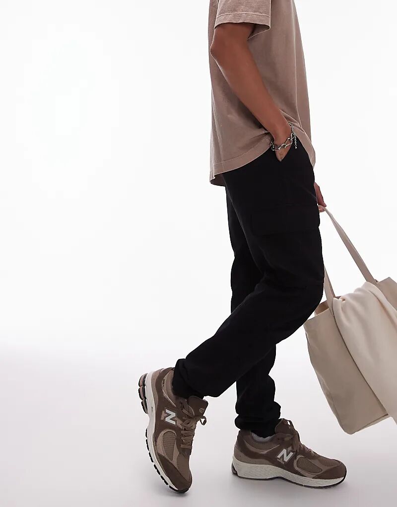 Узкие брюки-карго черного цвета Topman
Узкие брюки-карго черного цвета Topman