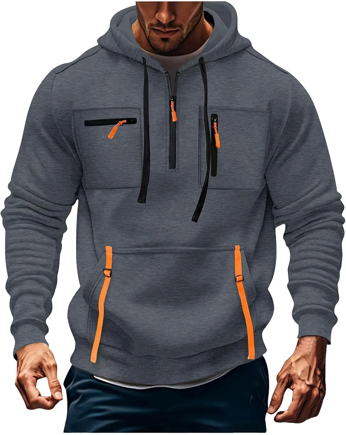 Oversized Fleece Hoodie для мужчин Casual Long Sleeve 1/4 Zipper Pullover
Oversized Fleece Hoodie для мужчин Casual Long Sleeve 1/4 Zipper Pullover