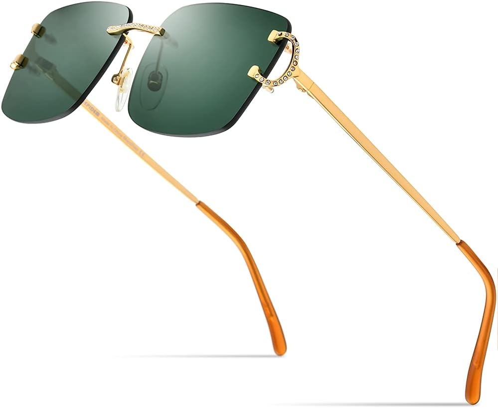 Мужские солнцезащитные очки HEPIDEM без оправы, прямоугольные, с циркониевыми бриллиантами, защитой от УФ-излучения UV400, нейлоновыми линзами, 50249 Gold Frame Dark Green Lens
Мужские солнцезащитные очки HEPIDEM без оправы, прямоугольные, с циркониевыми бриллиантами, защитой от УФ-излучения UV400, нейлоновыми линзами, 50249 Gold Frame Dark Green Lens