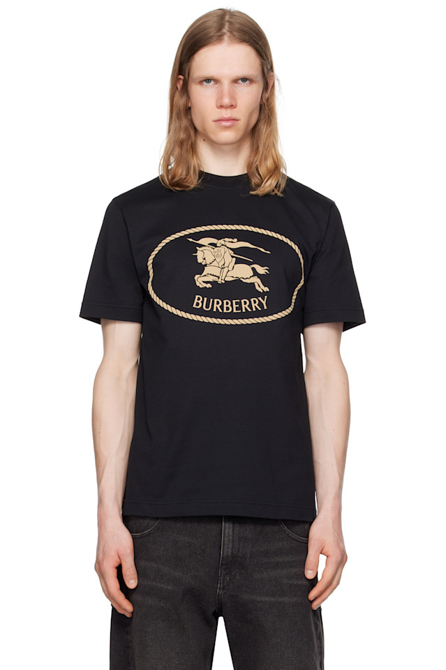 Хлопковая футболка Knight Stamp Burberry, черный
Хлопковая футболка Knight Stamp Burberry, черный