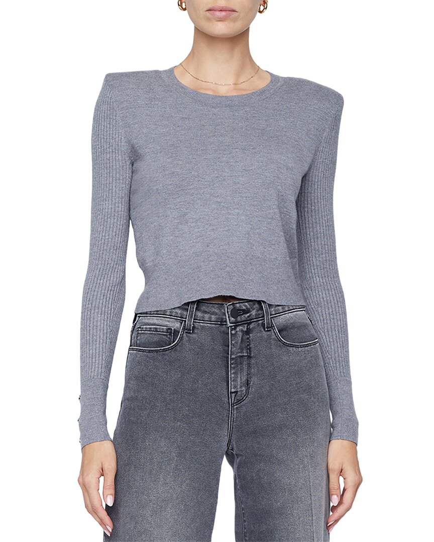 L'AGENCE Кроп-топ с пуговицами Sky, серый 
L'AGENCE Кроп-топ с пуговицами Sky, серый