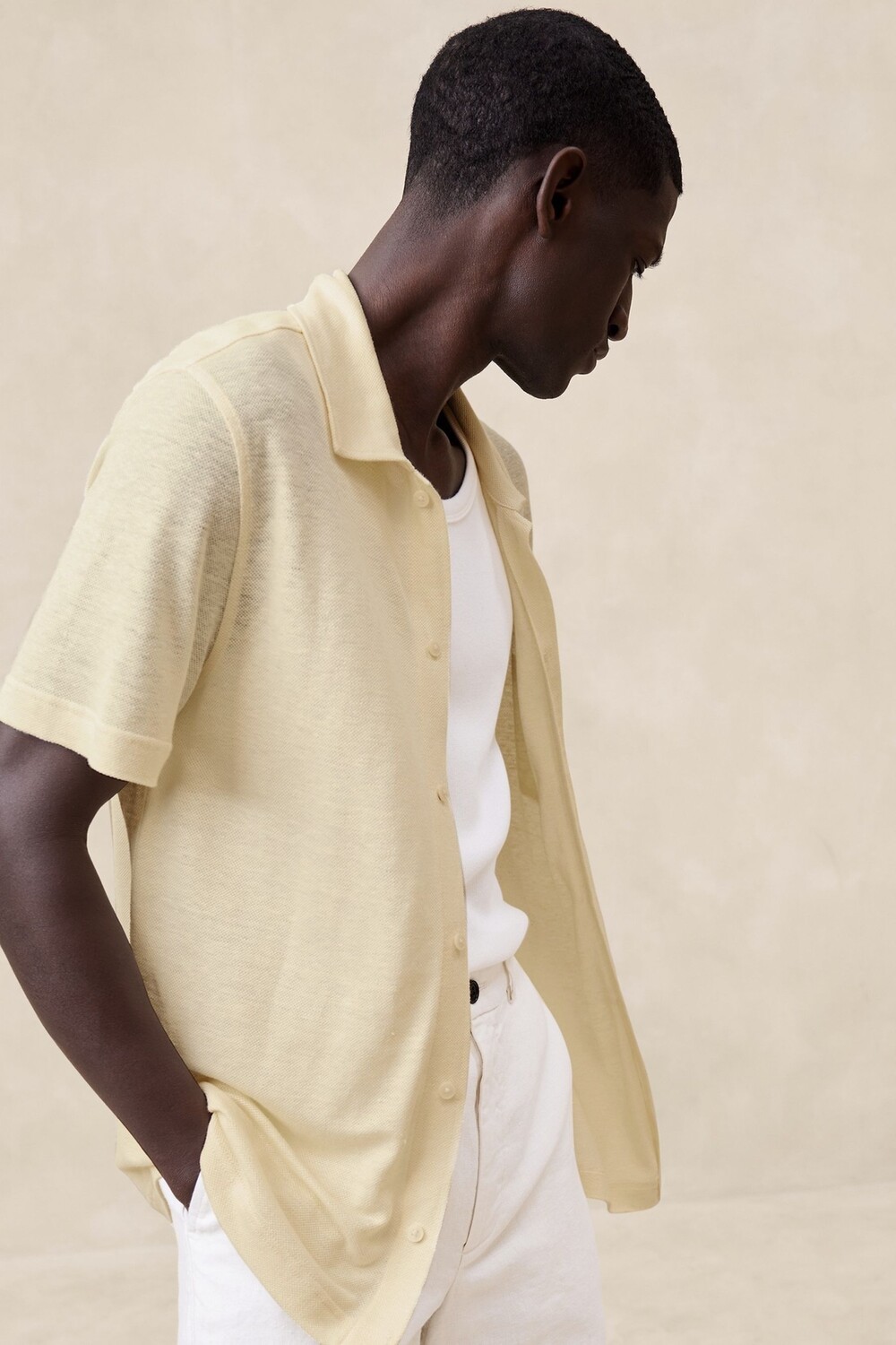 Курортная рубашка из льна пике Banana Republic, желтый
Курортная рубашка из льна пике Banana Republic, желтый