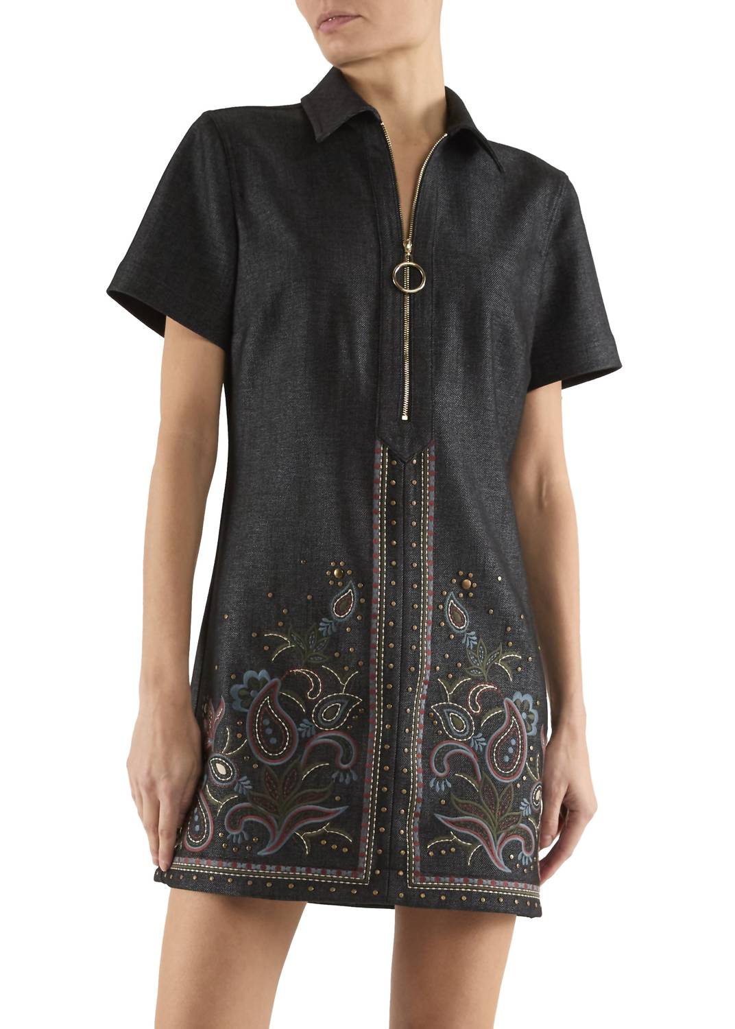 Ramy Brook Платье Кристен из темного денима с разноцветными вставками
Ramy Brook Платье Кристен из темного денима с разноцветными вставками