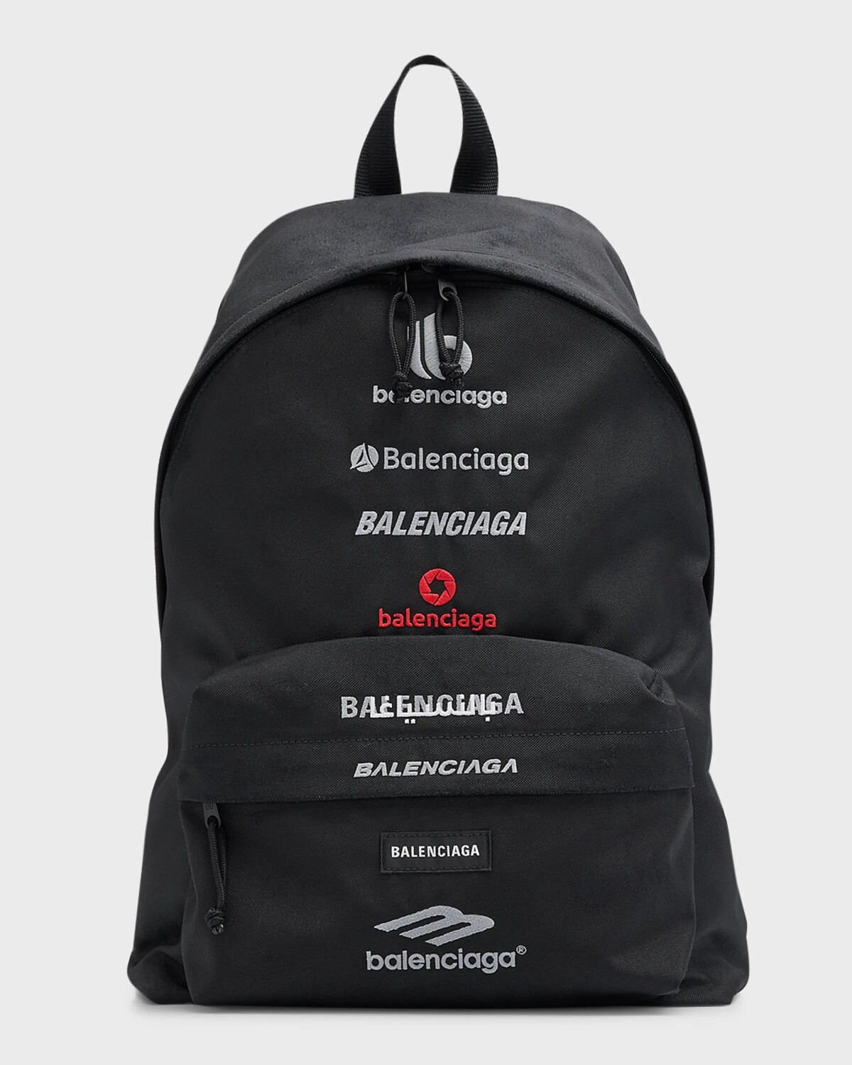 Мужской нейлоновый рюкзак с мультилоготипом Explorer Balenciaga, цвет 1000 Black 
Мужской нейлоновый рюкзак с мультилоготипом Explorer Balenciaga, цвет 1000 Black