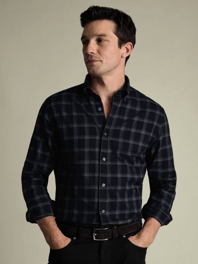 Фланелевая рубашка Regular Fit из хлопка в клетку Charles Tyrwhitt, Ink Blue
Фланелевая рубашка Regular Fit из хлопка в клетку Charles Tyrwhitt, Ink Blue
