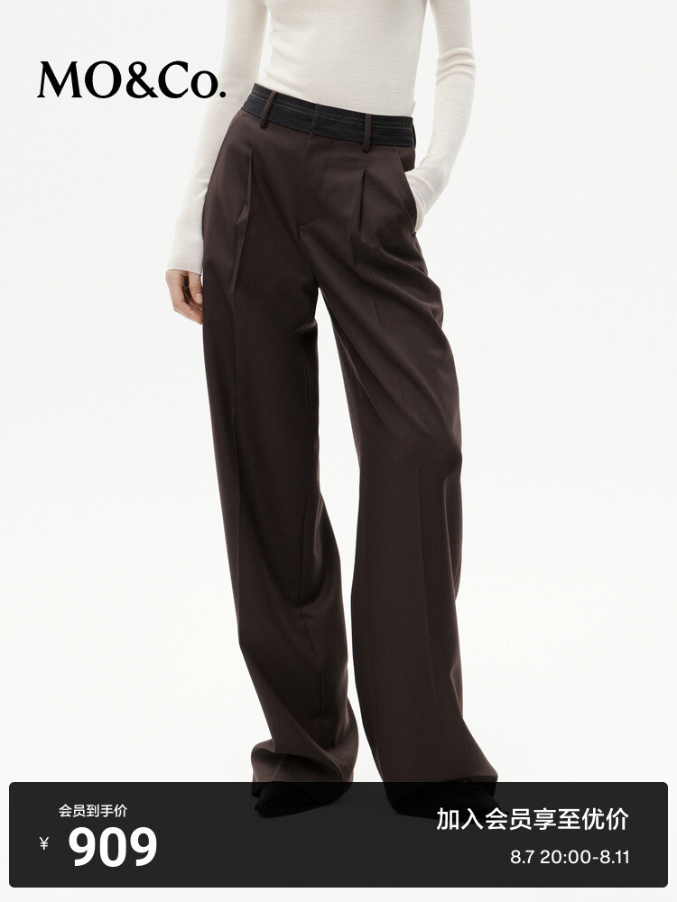 Брюки Moco шерстяные с высокой талией, темно-коричневый
Брюки Moco шерстяные с высокой талией, темно-коричневый