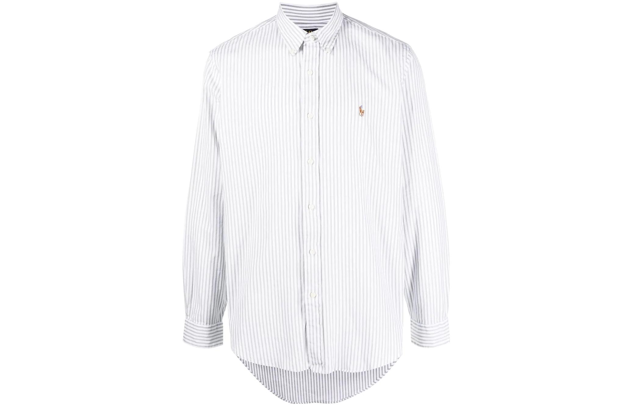 Вышитая рубашка в полоску Pony Polo Ralph Lauren, серо-белый
Вышитая рубашка в полоску Pony Polo Ralph Lauren, серо-белый