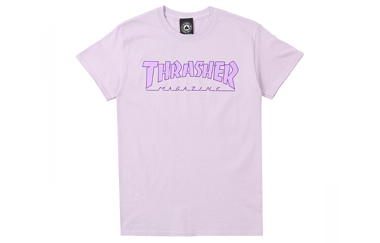 Футболка унисекс сиреневая Thrasher, светло-фиолетовый 
Футболка унисекс сиреневая Thrasher, светло-фиолетовый