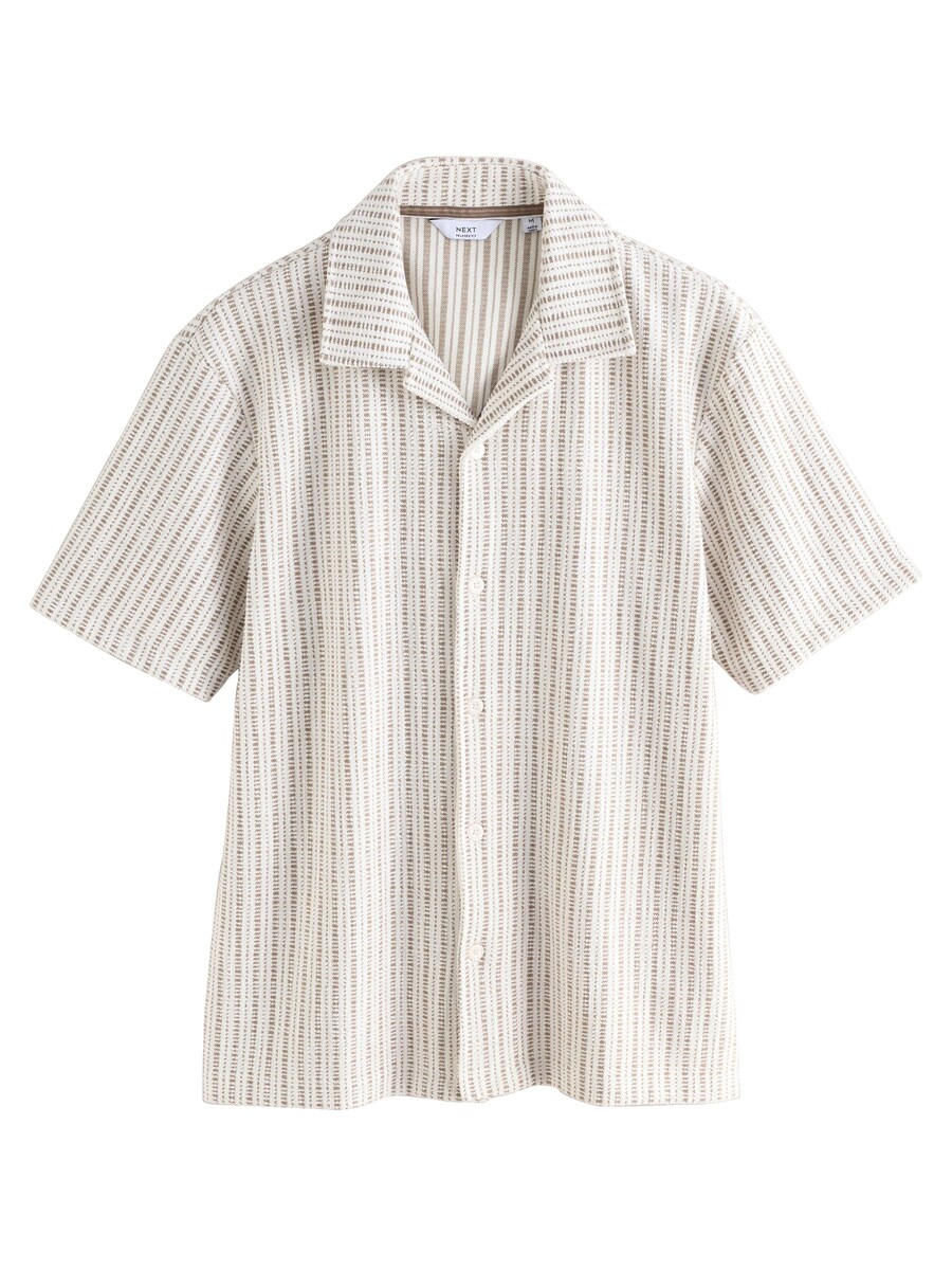 Рубашка обычного кроя на пуговицах Next, бежевый 
Рубашка обычного кроя на пуговицах Next, бежевый