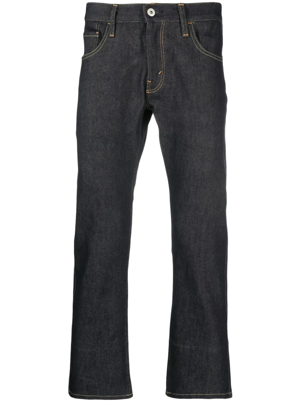 Укороченные джинсы с графичным принтом Junya Watanabe MAN, синий
Укороченные джинсы с графичным принтом Junya Watanabe MAN, синий