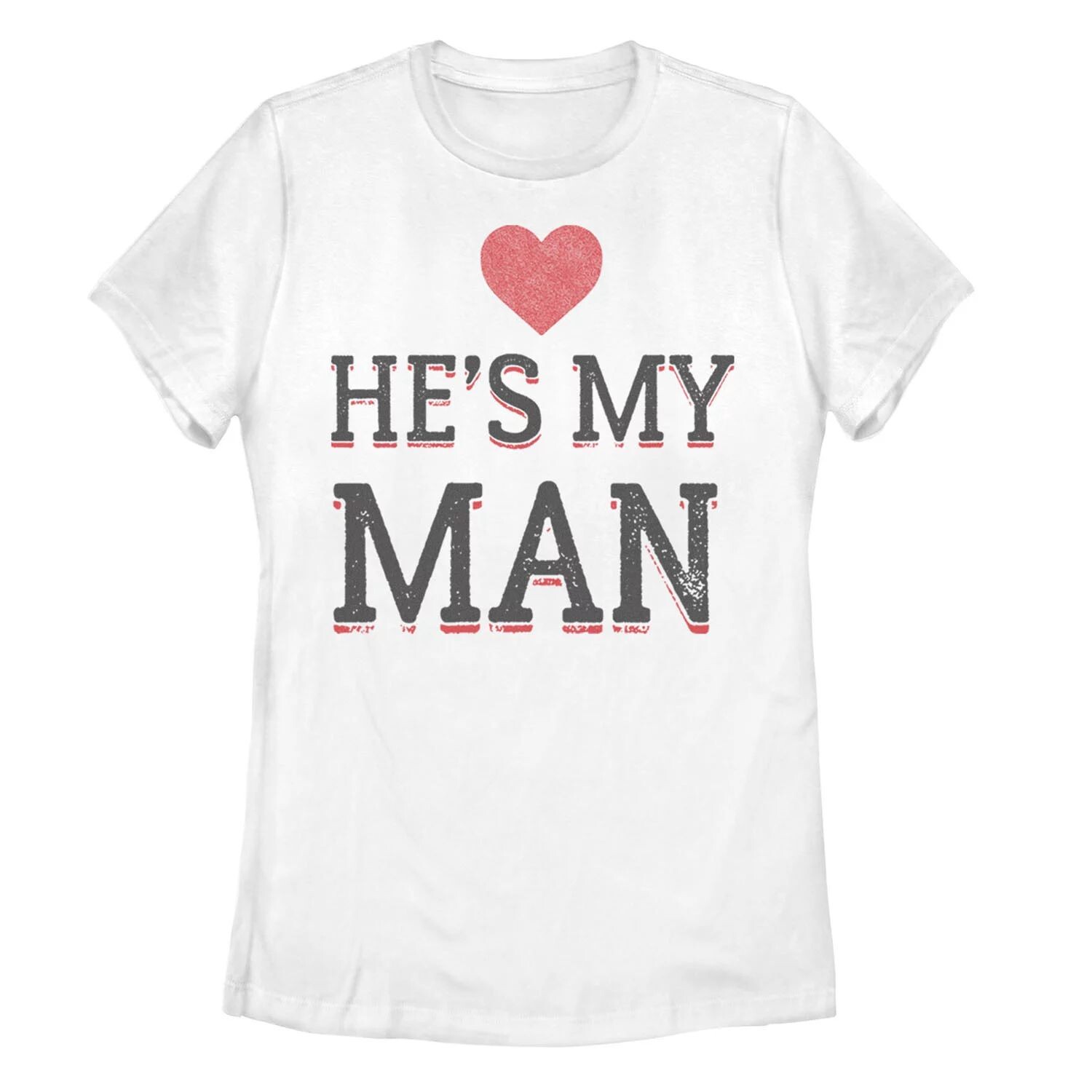 Футболка He's My Man для юниоров с потертой надписью в форме сердца
Футболка He's My Man для юниоров с потертой надписью в форме сердца