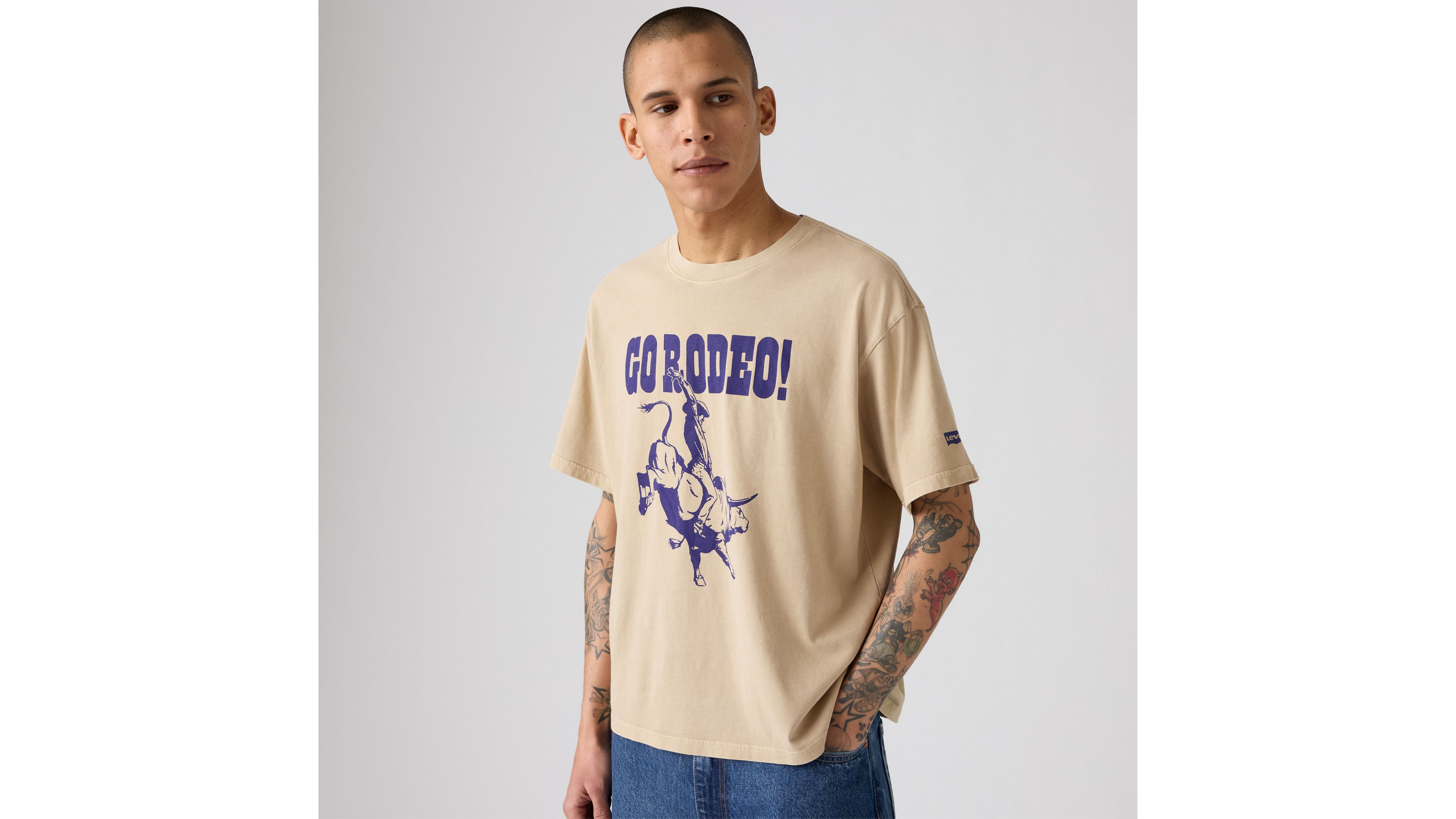 Футболка свободного кроя с графическим принтом Levi's, Go Rodeo White Pepper - Tan
Футболка свободного кроя с графическим принтом Levi's, Go Rodeo White Pepper - Tan