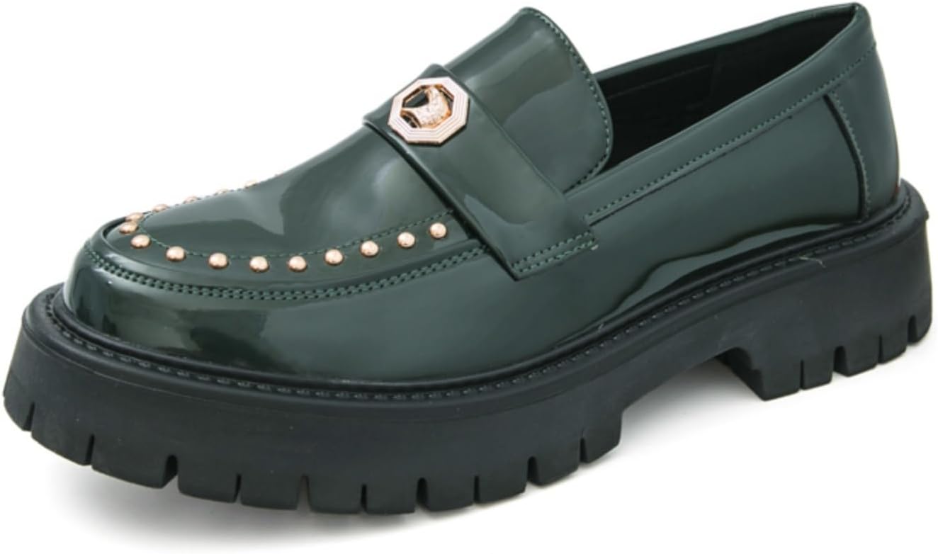 Мужские лоферы из лакированной кожи с металлической пряжкой, стильные формальные туфли без шнурков, блестящий узор, подходят для повседневных вечеринок, свадеб, танцев Aokisx, зеленый
Мужские лоферы из лакированной кожи с металлической пряжкой, стильные формальные туфли без шнурков, блестящий узор, подходят для повседневных вечеринок, свадеб, танцев Aokisx, зеленый