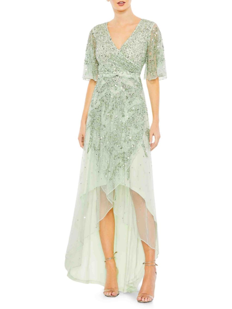Платье-клеш с пайетками и асимметричным лифом Mac Duggal, цвет Sage
Платье-клеш с пайетками и асимметричным лифом Mac Duggal, цвет Sage