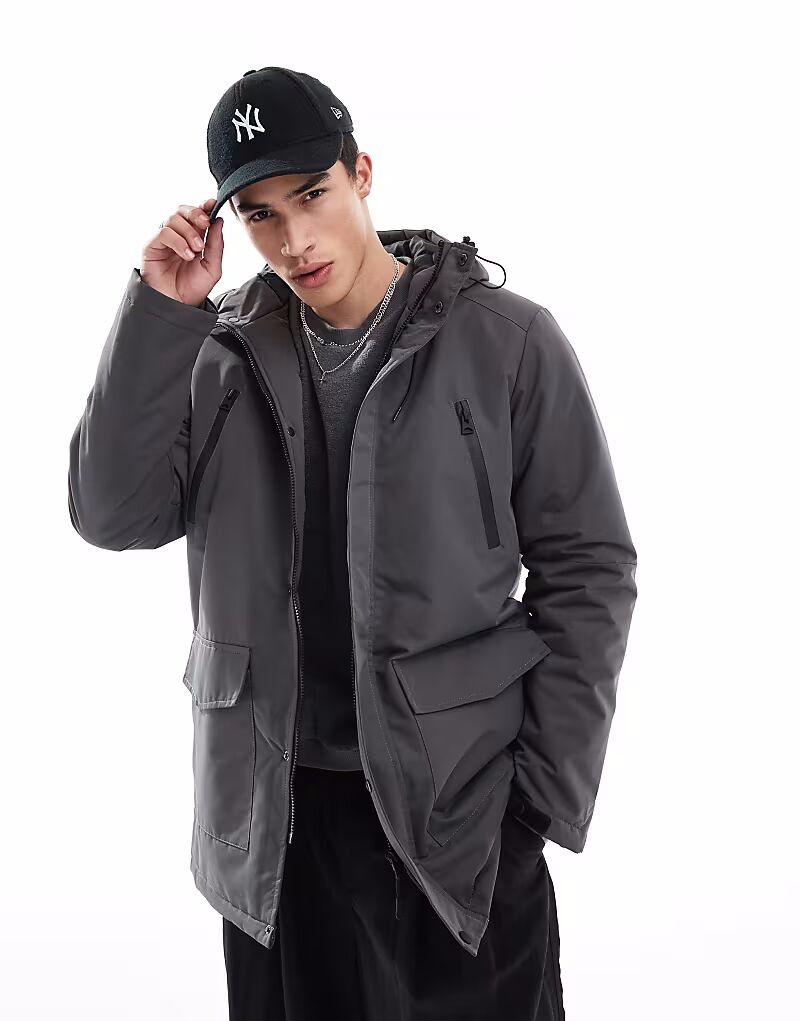 Куртка-парка Brave Soul With Hood And Concealed Zip, серый
Куртка-парка Brave Soul With Hood And Concealed Zip, серый