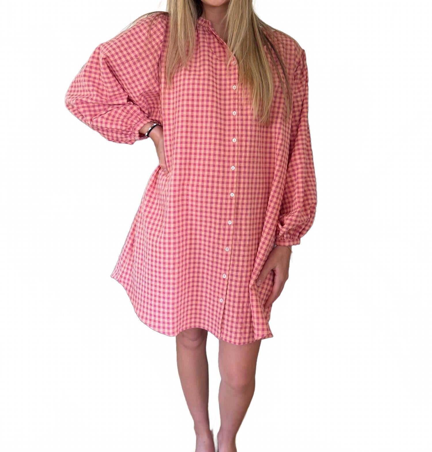 Ismery Мини-платье из хлопка в клетку с пуговицами розовое FRNCH
Ismery Мини-платье из хлопка в клетку с пуговицами розовое FRNCH