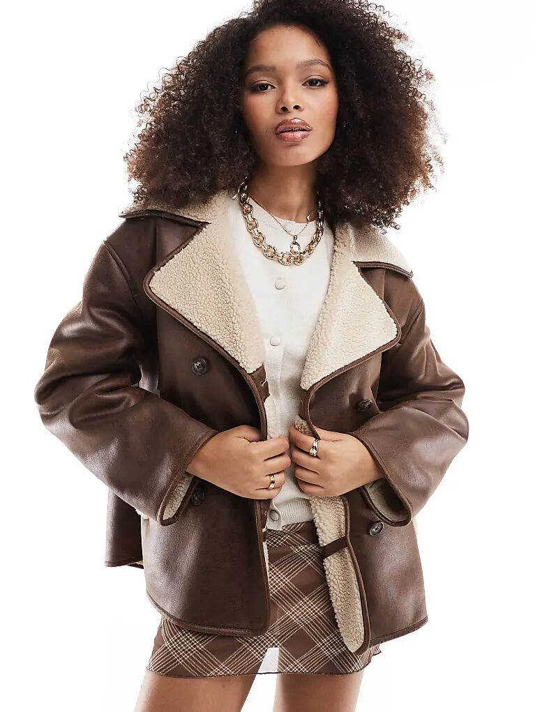 Куртка из искусственной кожи с подкладкой из борга коричневого цвета Stradivarius, Коричневый, Куртка из искусственной кожи с подкладкой из борга коричневого цвета Stradivarius
Куртка из искусственной кожи с подкладкой из борга коричневого цвета Stradivarius, Коричневый, Куртка из искусственной кожи с подкладкой из борга коричневого цвета Stradivarius