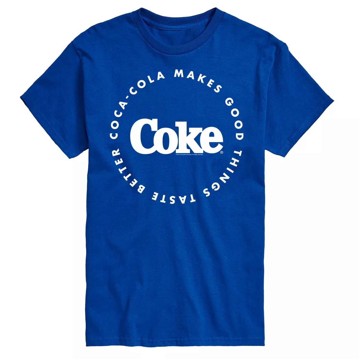 Мужская футболка с рисунком Coca-Cola Things Better License, синий
Мужская футболка с рисунком Coca-Cola Things Better License, синий