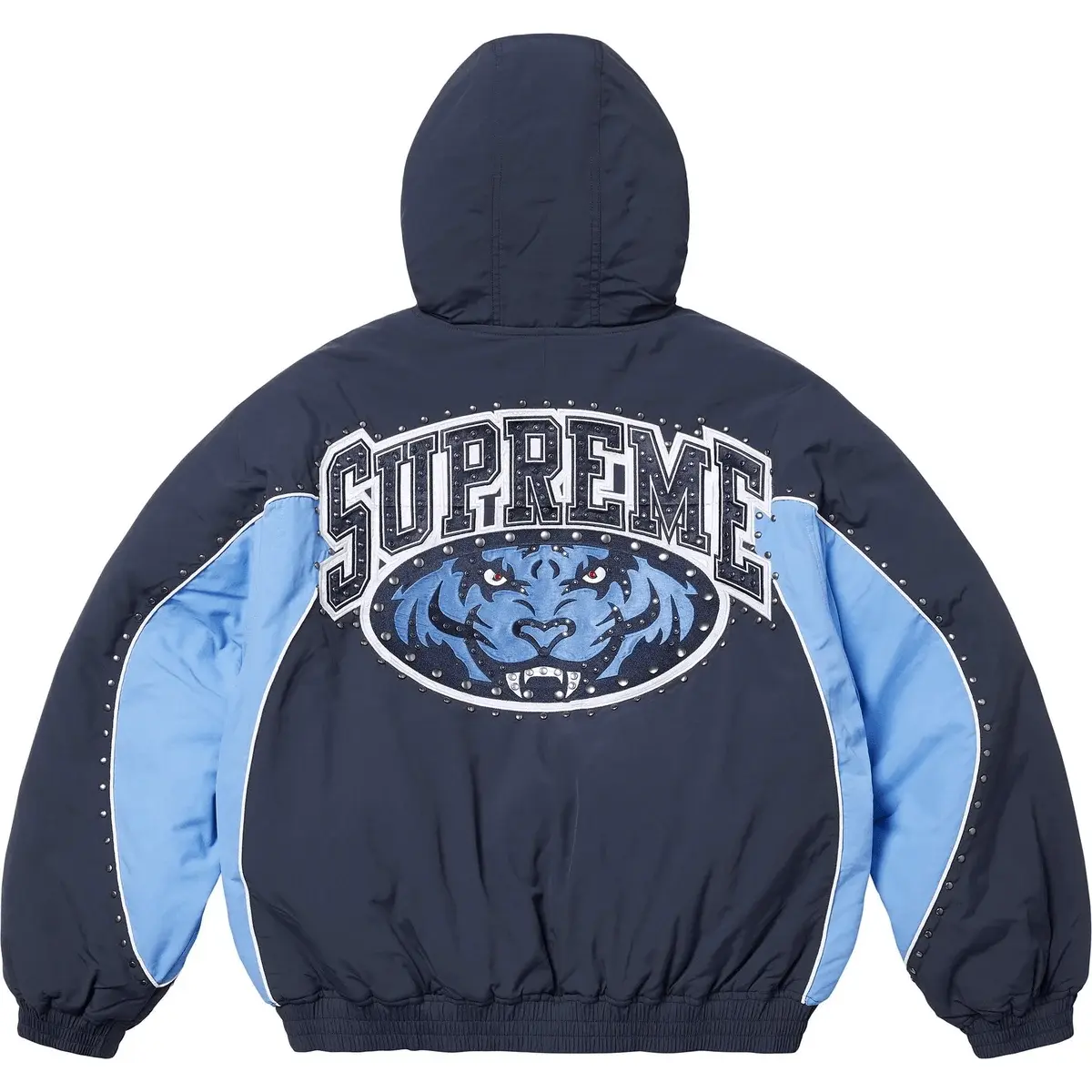 Supreme Стадиумная куртка с заклепками, Marine Blue/Navy 
Supreme Стадиумная куртка с заклепками, Marine Blue/Navy