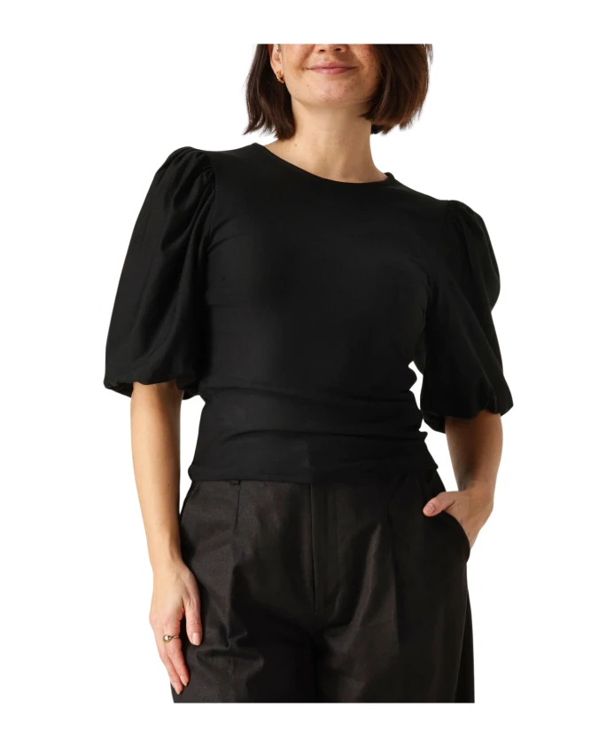 Черная блузка с рукавами-баллонами Gestuz, черный
Черная блузка с рукавами-баллонами Gestuz, черный