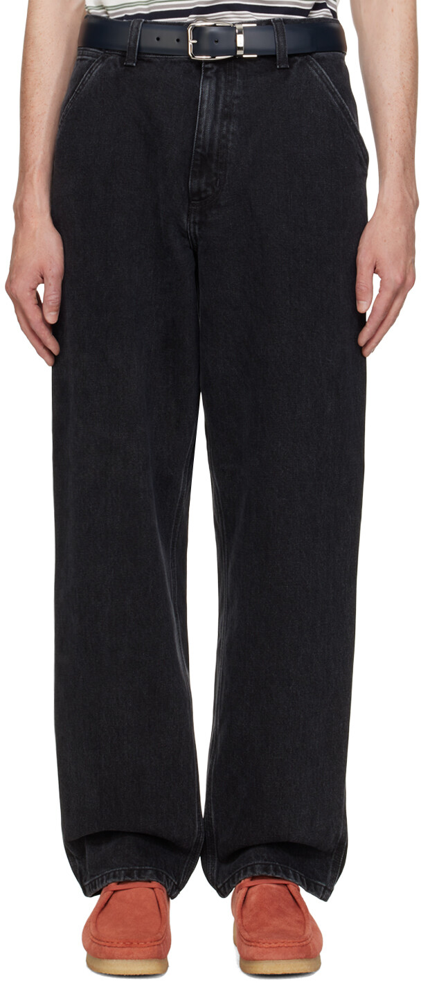 Джинсы с одним коленом Carhartt Work In Progress, черный 
Джинсы с одним коленом Carhartt Work In Progress, черный