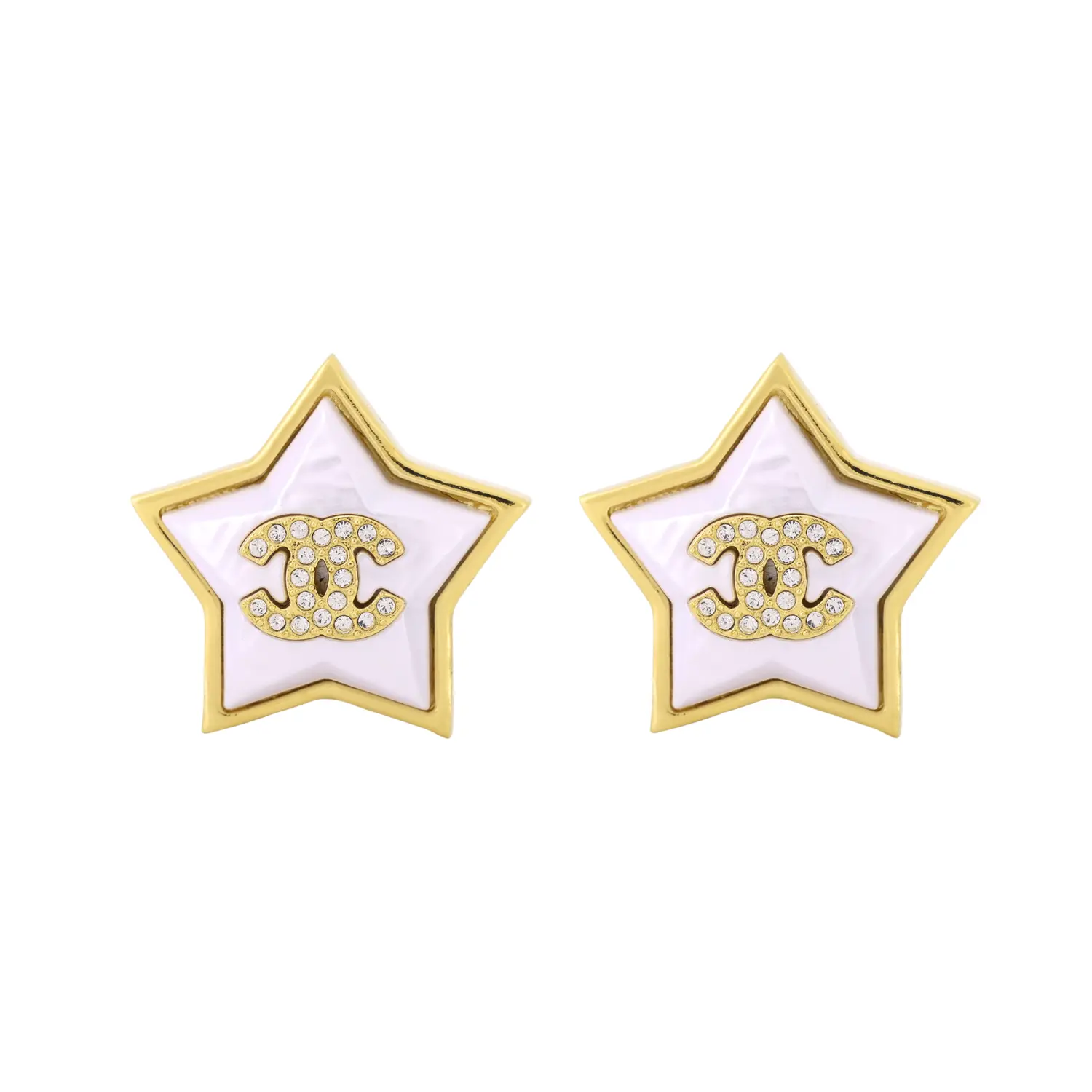CHANEL Металлические клипсы Women's Gold/White
CHANEL Металлические клипсы Women's Gold/White
