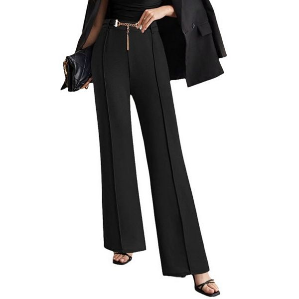 Женские модные брюки с высокой талией и металлическим поясом Yesfashion, Black
Женские модные брюки с высокой талией и металлическим поясом Yesfashion, Black