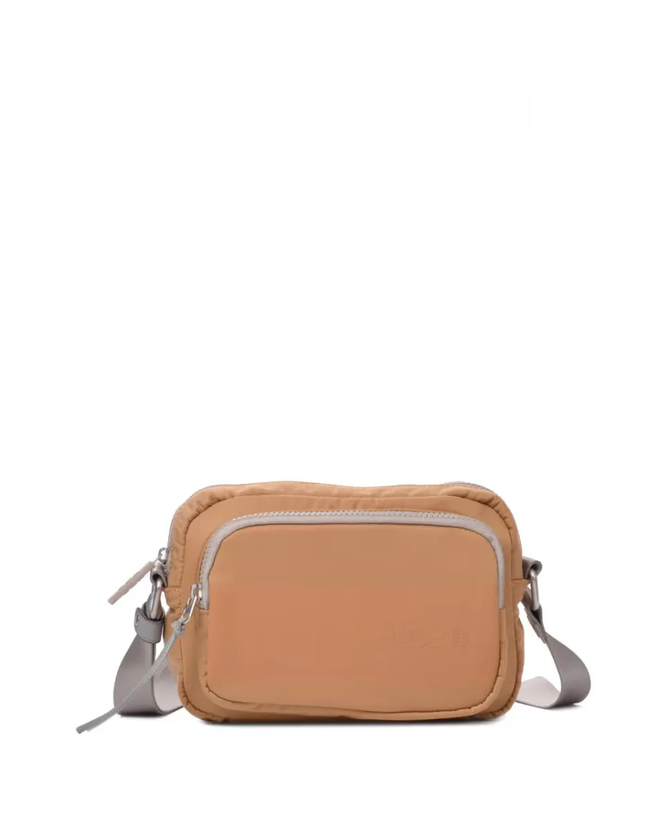 Маленькая женская сумка через плечо с передним карманом Kcb, цвет Camel 
Маленькая женская сумка через плечо с передним карманом Kcb, цвет Camel