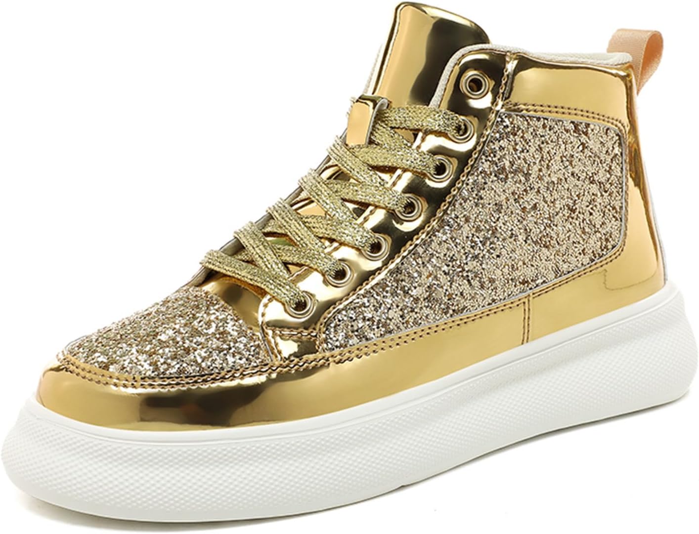 Мужские модные кроссовки высокие для скейтборда и прогулок, стильные спортивные повседневные блестящие туфли для мужчин Spwagym, золотой
Мужские модные кроссовки высокие для скейтборда и прогулок, стильные спортивные повседневные блестящие туфли для мужчин Spwagym, золотой