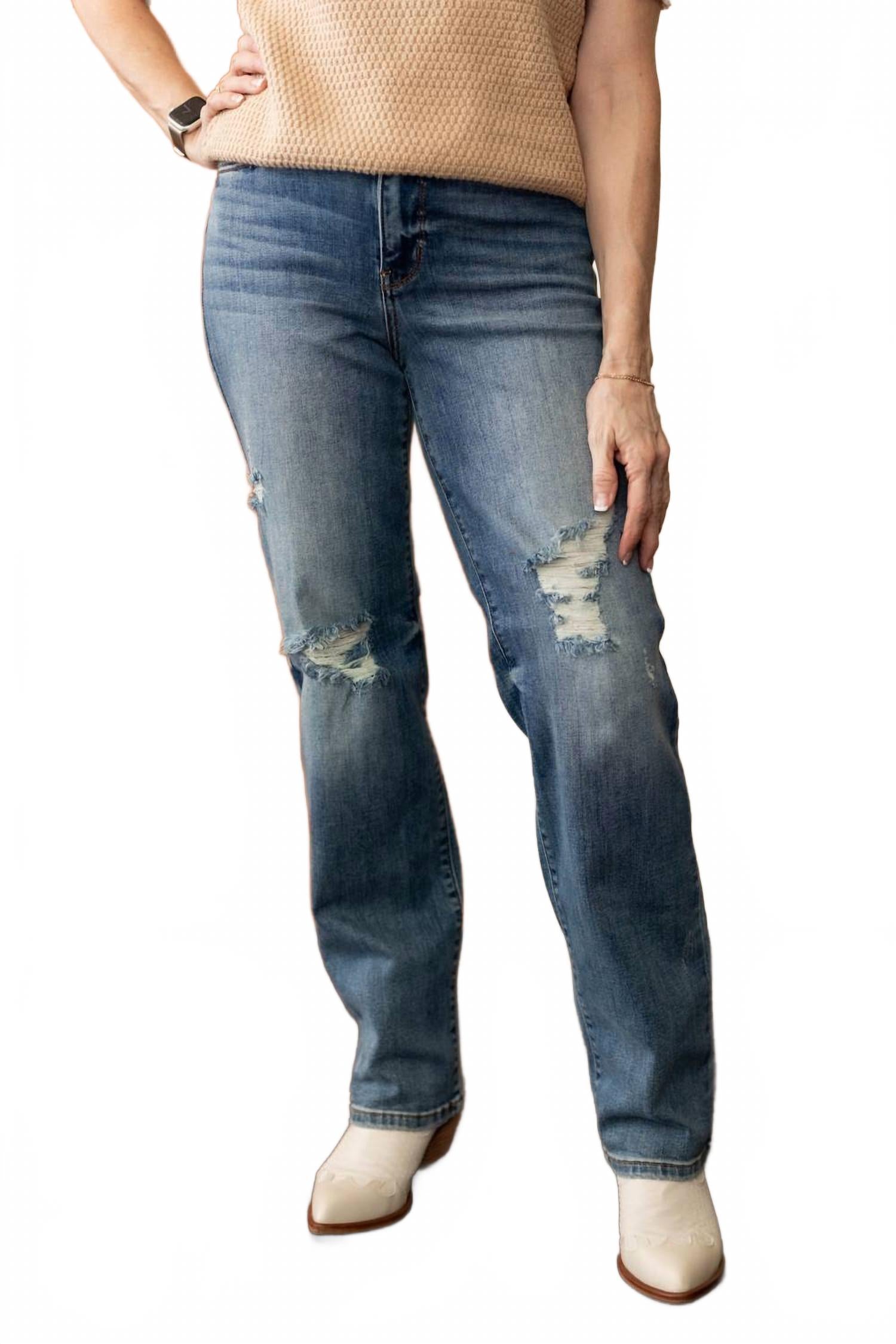 "Straight To The Top" поношенные джинсы для папы в синем цвете Judy Blue
"Straight To The Top" поношенные джинсы для папы в синем цвете Judy Blue