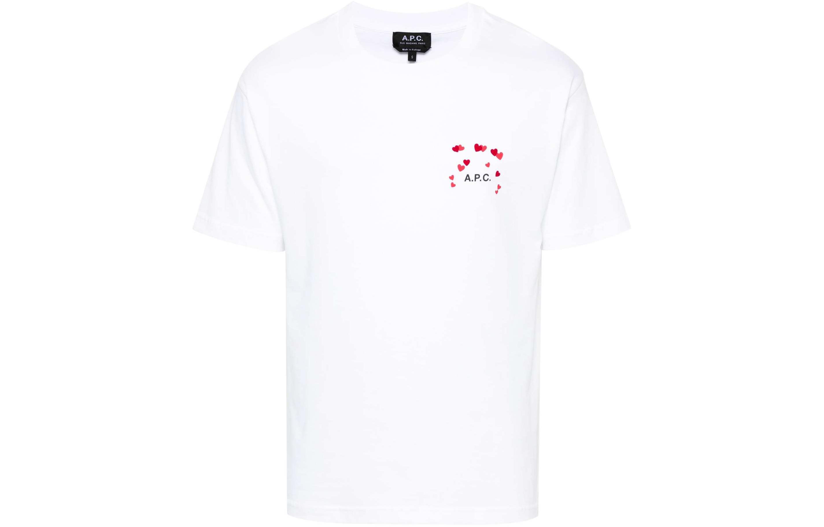 Футболка из хлопка с логотипом A.P.C, белая 
Футболка из хлопка с логотипом A.P.C, белая