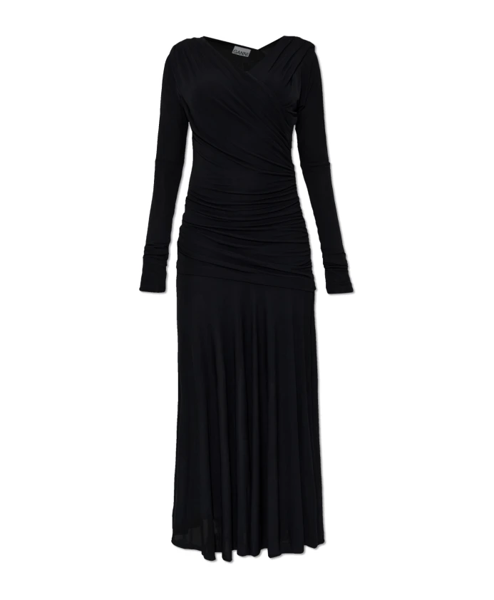 Платье со сборками Ganni, черный
Платье со сборками Ganni, черный
