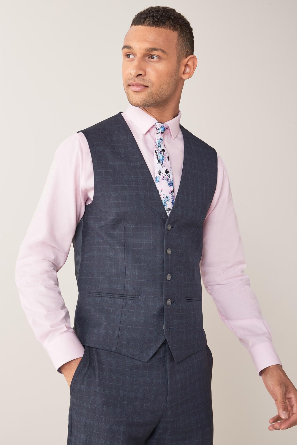 Клетчатый жилет от костюма Next, синий
Клетчатый жилет от костюма Next, синий