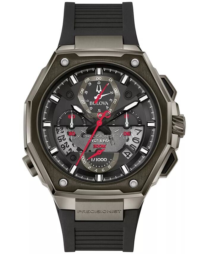 Мужские часы Precisionist X с черным каучуковым ремешком из EPDM, 44,5 мм Bulova
Мужские часы Precisionist X с черным каучуковым ремешком из EPDM, 44,5 мм Bulova