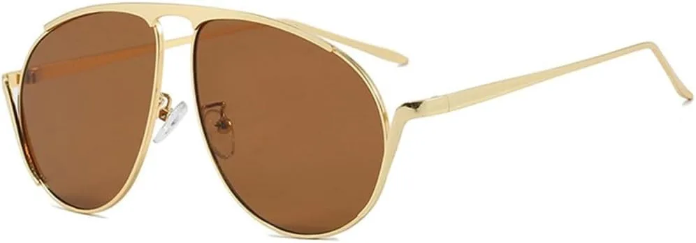 Модные большие овальные солнцезащитные очки в стиле панк для женщин, винтажные очки-пилот в металлической оправе, солнцезащитные очки-щитки WNCKSQ, C3goldbrown
Модные большие овальные солнцезащитные очки в стиле панк для женщин, винтажные очки-пилот в металлической оправе, солнцезащитные очки-щитки WNCKSQ, C3goldbrown